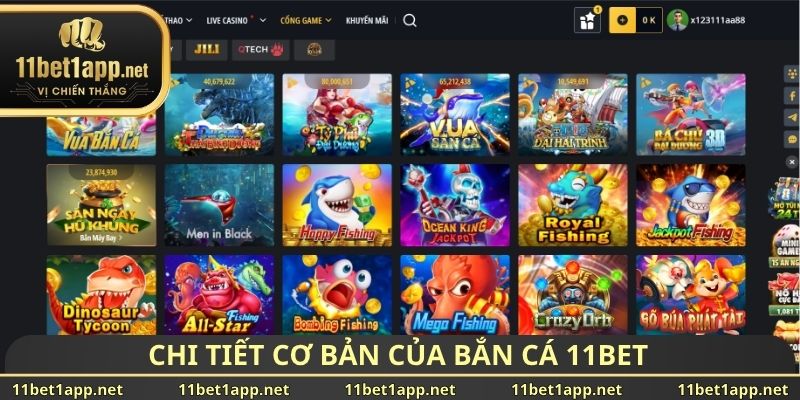 Chi tiết cơ bản của bắn cá 11BET