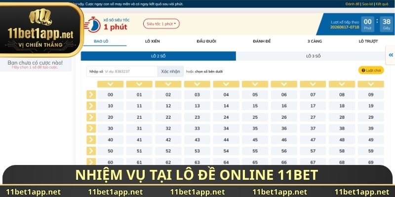Nhiệm vụ tại lô đề Online 11BET