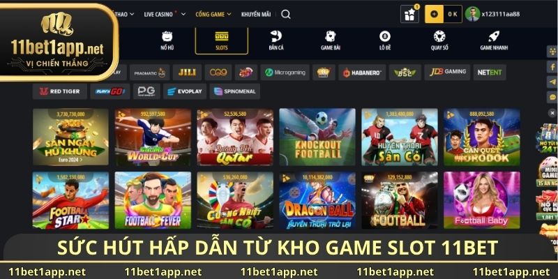 Tổng quan sức hút hấp dẫn từ kho game slot 11BET